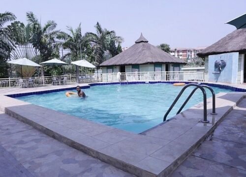 Lush, poolside paradise